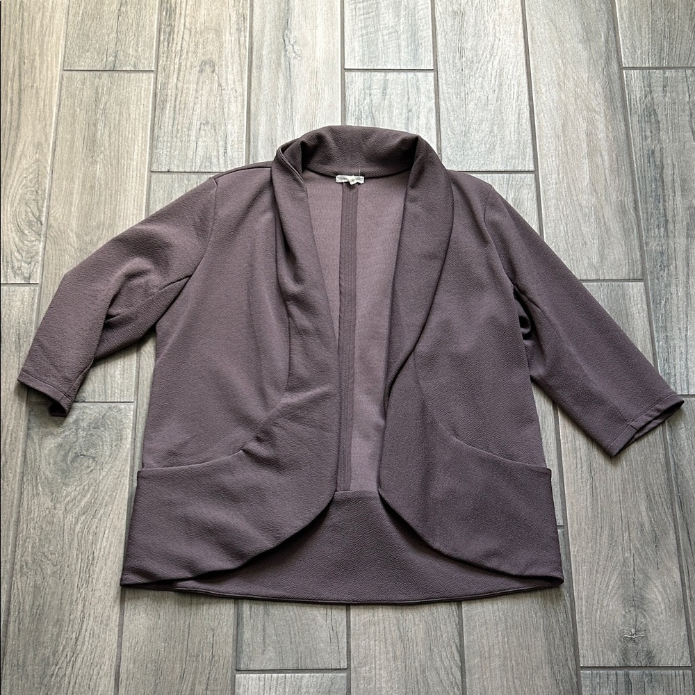 Maurices Women's Open Front Blazer in Dark Purple